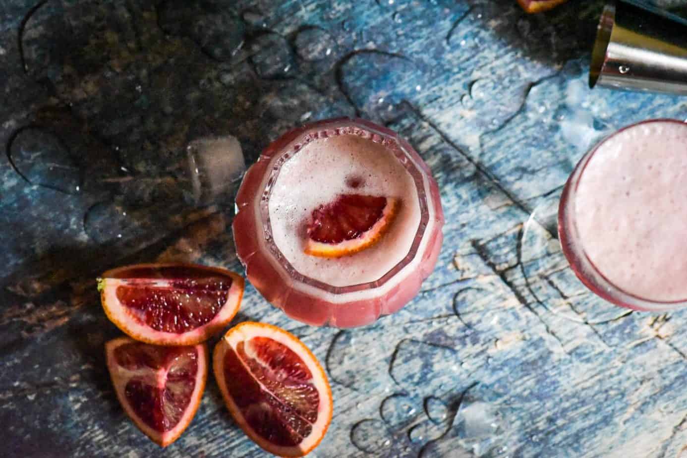 Easy Blood Orange Vodka Sour Cocktail
